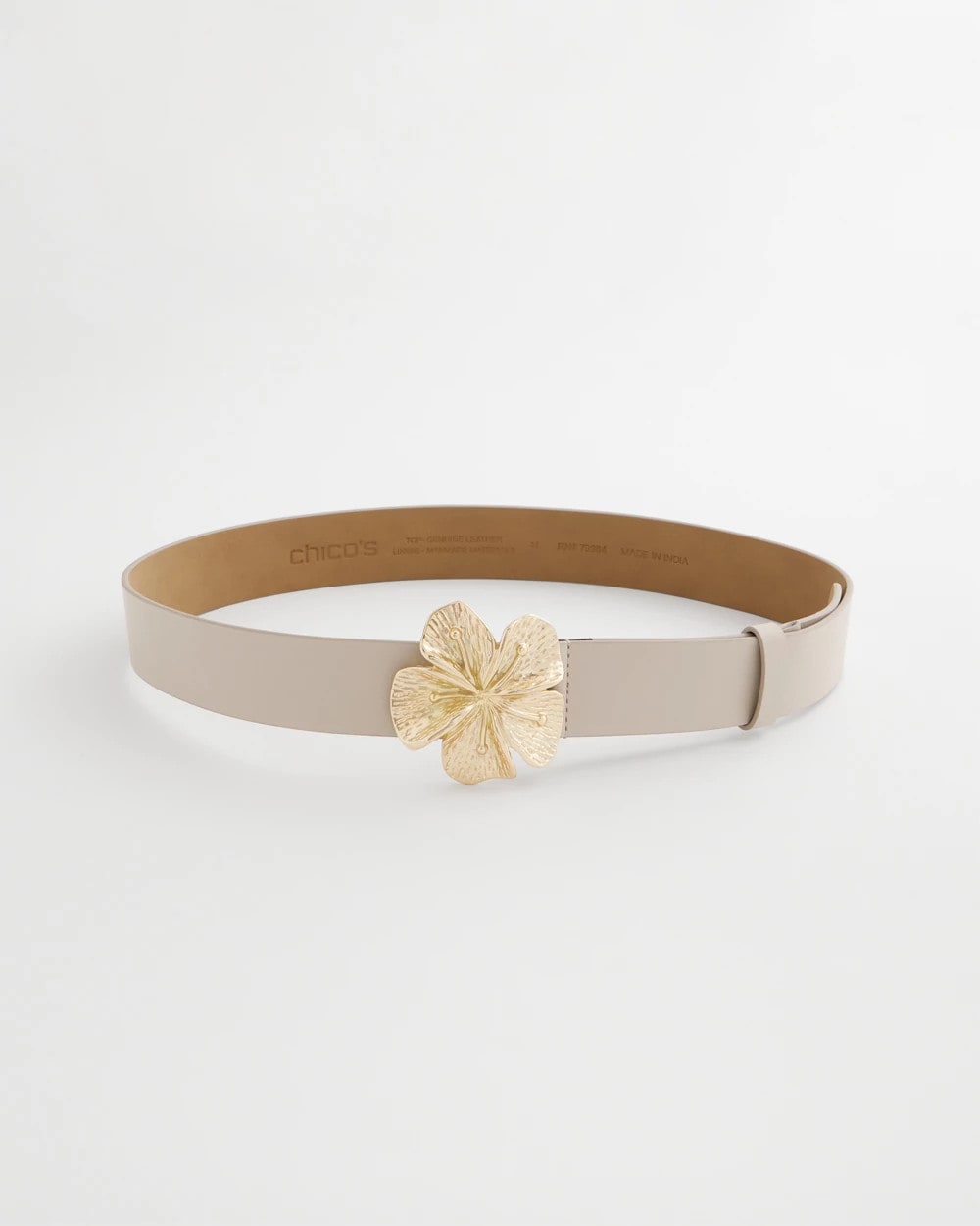 Floral Buckle Trouser Belt Neutral - Chico's