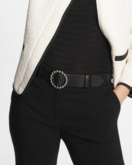 Silver Dot Trouser Belt Black/Silver - Chico's