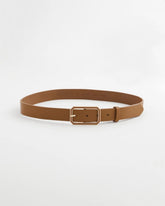 Cognac Enamel Buckle Trouser Belt Brown - Chico's