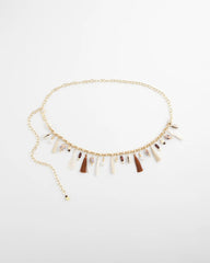 Novelty Beaded Chain Belt Natural - Chico's