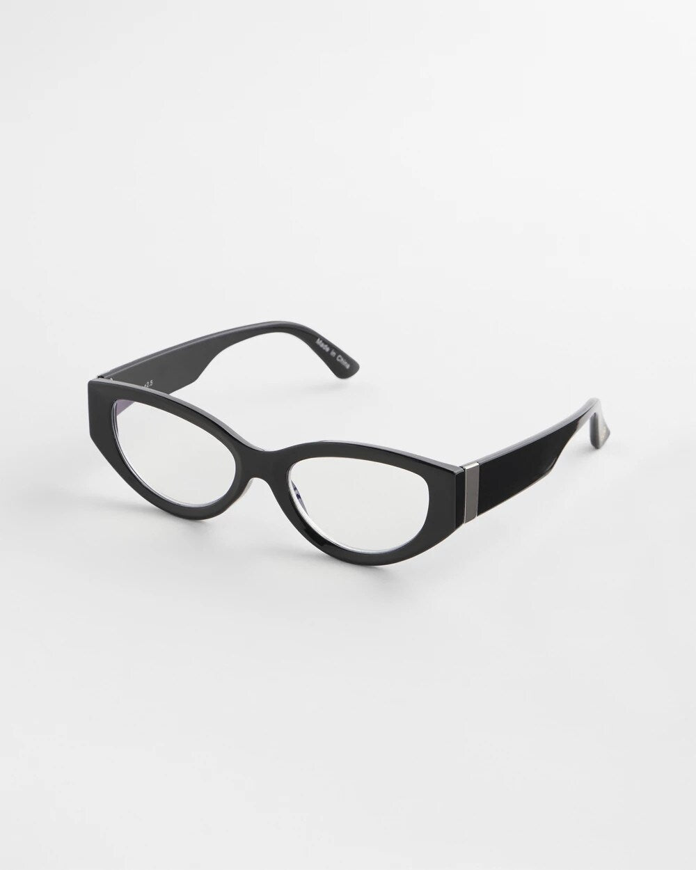 Cat Eye Metal Readers Black - Chico's