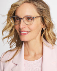 Stripe and Polka Dot Readers Purple/Black - Chico's