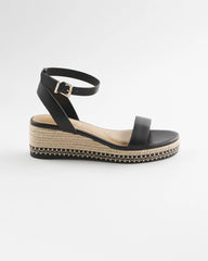 Brielle Espadrille Wedge Sandals Black - Chico's
