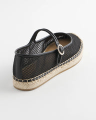 Eliana Mesh Mary Jane Espadrille Black - Chico's