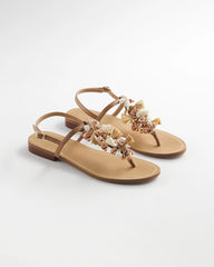 Beach Seashell T-Strap Sandals Natural - Chico's