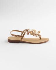 Beach Seashell T-Strap Sandals Natural - Chico's