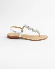 Beach Starfish T-Strap Sandals Silver - Chico's