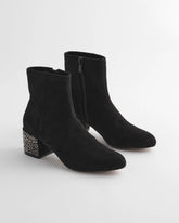 Embellished Destiny Art Deco Boot Heels Black - Chico's