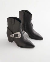 Kris Western Buckle Boots Black - Chico's
