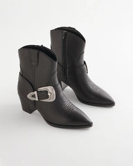 Kris Western Buckle Boots Black - Chico's
