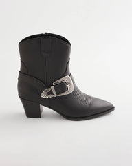 Kris Western Buckle Boots Black - Chico's