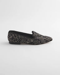 Gwyn Art Deco Beaded Flats Black - Chico's