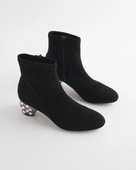 Danika Embellished Vegan Suede Boots Black - Chico's