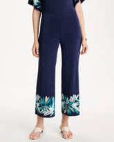 Travelers™ Palm Border Crop Pant Kings Navy - Chico's