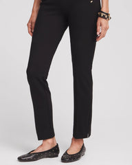 Juliet Slim Trim Detail Ankle Pants Black - Chico's