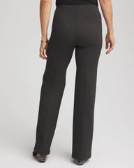 Petite Juliet Wide Full-Length Ponte Pants Graphite Heather Gray - Chico's