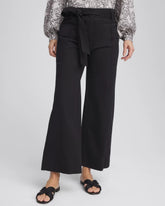 Belted Twill Utility Cropped Pants Black - Chico's