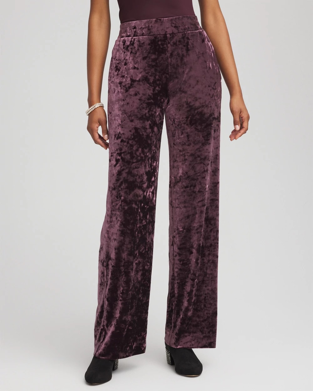 Crushed Velvet Wide-Leg Pants Night Bloom - Chico's