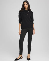 Brigitte™ Slim Ankle Jacquard Pants Black - Chico's