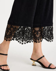 Travelers™ Lace Trim Cropped Pants Travelers Black - Chico's