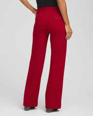 Emme Wide-Leg Trouser Ponte Pants Carmine Red - Chico's