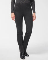 Juliet Trim Detail Ponte Pants Graphite Heather Gray - Chico's