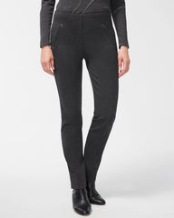 Juliet Trim Detail Ponte Pants Graphite Heather Gray - Chico's