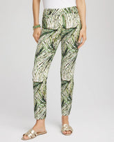 Brigitte™ Slim Ankle Palm-Print Pants Ecru - Chico's