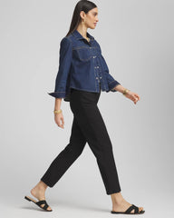 Lightweight Juliet Straight Ankle Pants Black - Chico's