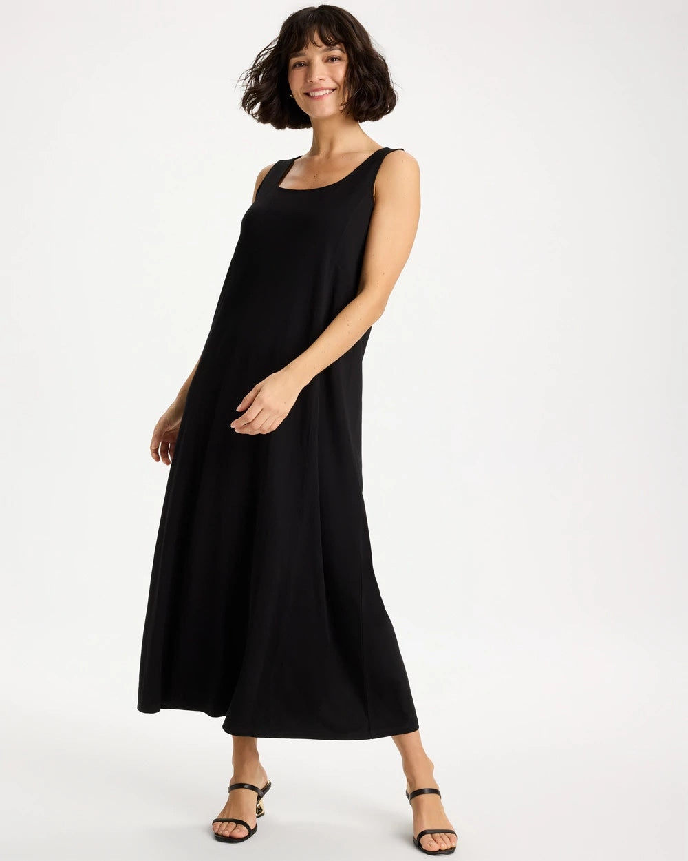Ponte Seamed Maxi Dress Black - Chico's