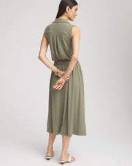 Travelers™ Knit Sleeveless Shirtdress Dusty Olive - Chico's