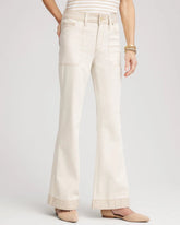 Colorblock Wide Flare Jeans Neutral - Chico's