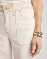 Colorblock Wide Flare Jeans Neutral - Chico's