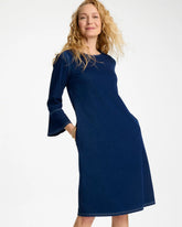 Bell Sleeve Knit Denim Dress Indigo - Chico's