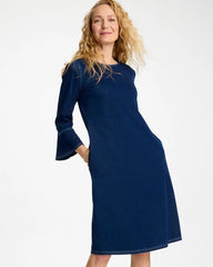 Bell Sleeve Knit Denim Dress Indigo - Chico's