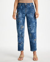 Relaxed Embroidered Boyfriend Jean Daphne Indigo - Chico's