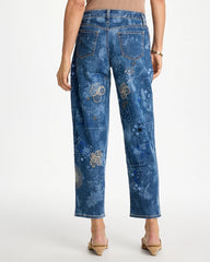 Relaxed Embroidered Boyfriend Jean Daphne Indigo - Chico's