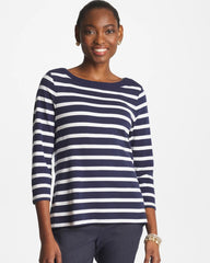 Pima 3/4 Sleeve Tee Passport Blue - Chico's