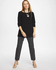 Matte Jersey Button Tunic Black - Chico's