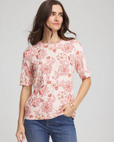 Elbow Sleeve Tee Siesta Rose - Chico's