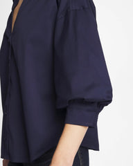Poplin Billow Sleeve Blouse Passport Blue - Chico's