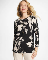Blossom Matte Jersey Button Tunic Black - Chico's