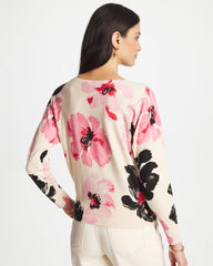 Printed Bateau Dolman Pullover Sweet Blossom - Chico's