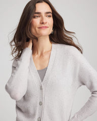 Shine Boyfriend Cardigan Dove Gray - Chico's