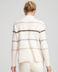 Sequined Stripe Pullover Sweater English Cream - Chico's