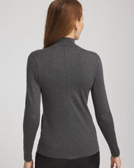 Ella Rhinestone Mockneck Sweater Graphite Gray - Chico's