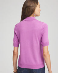 Ella Elbow Sleeve Mockneck Sweater Gooseberry - Chico's
