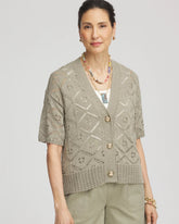 Short Button-down Cardigan Washed Sage - Chico's