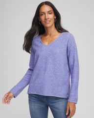 Contrast Stitch Detail Pullover Vibrant Iris - Chico's