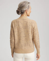 Jacquard Mockneck Pullover Champagne Fizz - Chico's